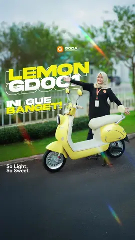 Mini body, maxi happy!  Sepeda listrik Goda Lemon GD 001 tuh vibes nya chill tapi bikin jatuh hati! Belok-belok lincah, bobot ringan, look nya manis... pas banget buat yang suka simple tapi standout ✨ #GODASaferSmartEV #No1inIndonesia #LeadinginTheWorld