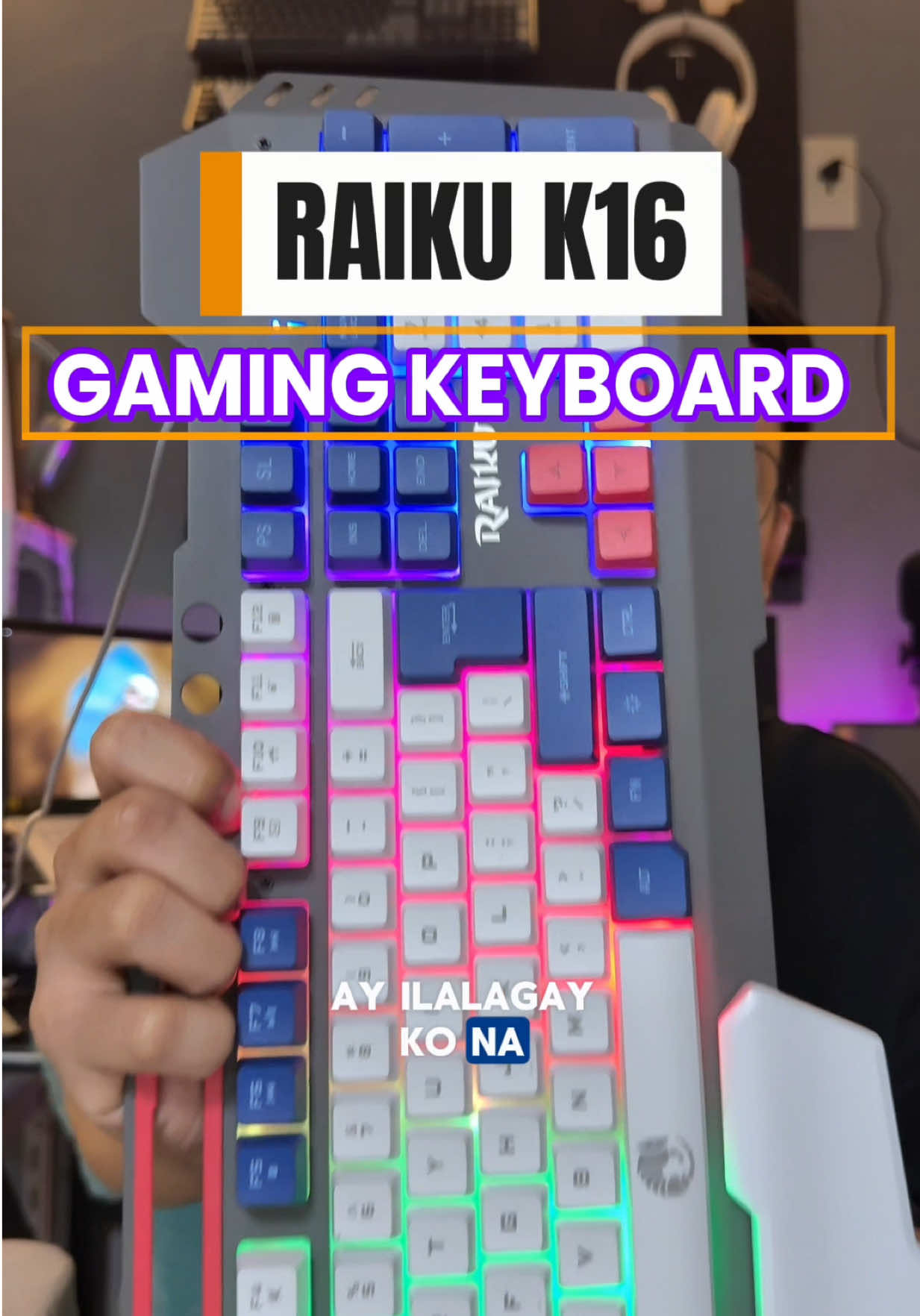 RAIKU K16 Gaming Keyboard  Eto na talaga ang SULIT na keyboard at very affordable, ergonomic and very Aesthetic din ng design  #gamingkeyboard #keyboard #computersetup #computeraccessories #laptopaccessories #keyboardforlaptop #markdmart 