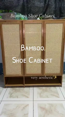 aesthetic shoe cabinet  #shoecabinet #bambooshoecabinet 