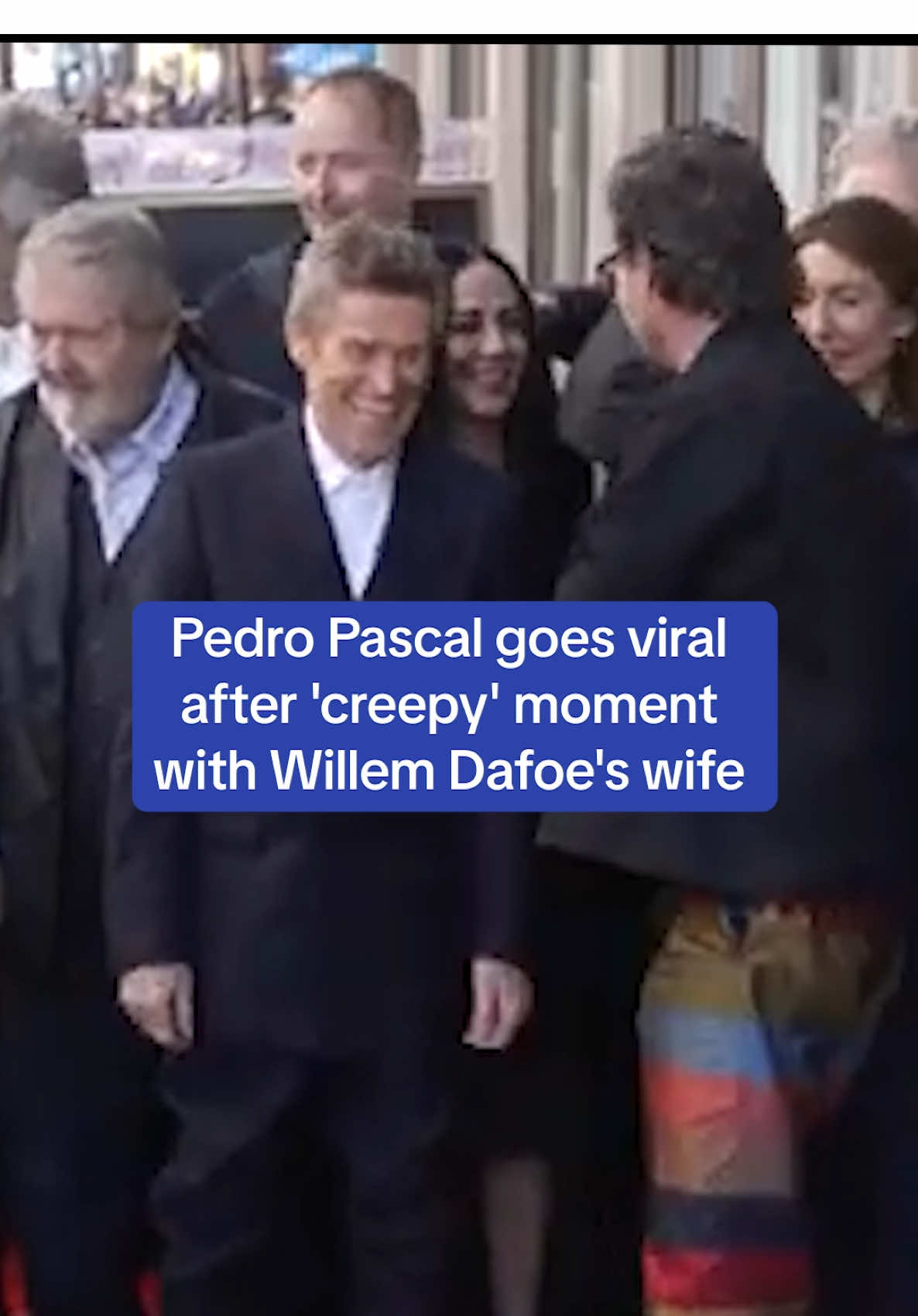 Pedro Pascal's overtly tactile displays have once again ruffled feathers online after a clip of the star touching Willem Dafoe's wife resurfaced. In a moment dubbed 'creepy' by fans, a grinning Pascal smiled at Dafoe before affectionately grabbing his wife Giada Colagrande's face and stroking her chin. Read more on DailyMail.com 🎥Hollywood Walk of Fame/YT #pedropascal #hollywood #willemdafoe #actor #news 