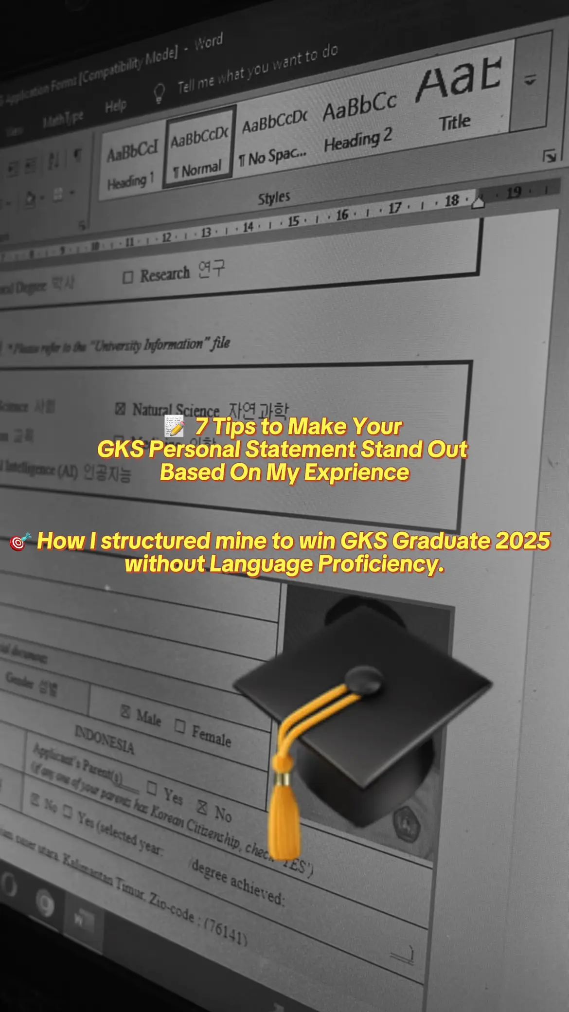 These are the 7 writing tips I used to write my GKS personal statement, the exact ones that helped me get accepted for GKS 2025 🎓✨ I didn’t have Language Proficiency but I focused on telling my story with purpose. #GKS2025 #GKSscholarship #ScholarshipTips #PersonalStatementTips #StudyInKorea #BeasiswaKorea #Essay #studyabroadlife #fyp #korea #kpop 