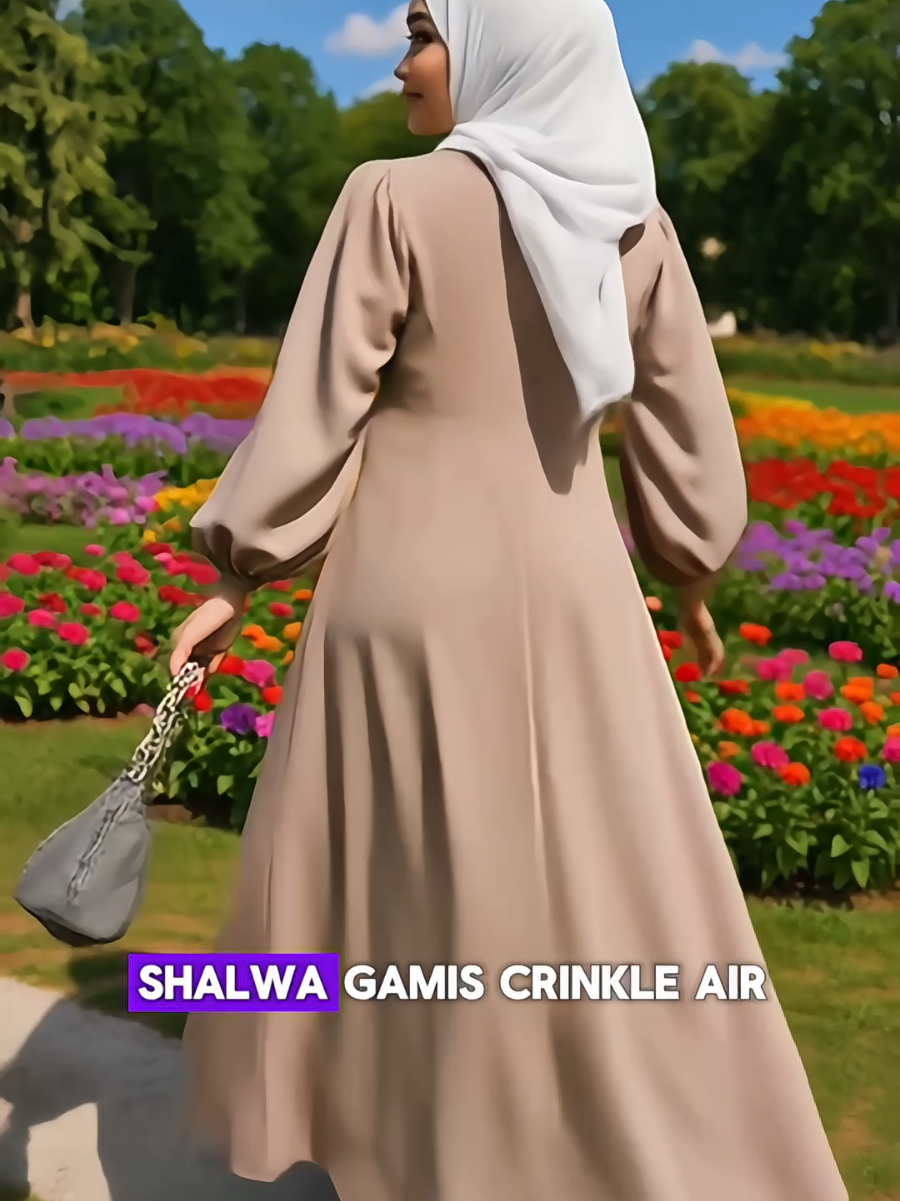 Tampil stylish di mana aja dengan Shalwa Gamis yang adem, ringan, dan minimalis. #gamis #gamiskekinian #gamispolos #gamiscantik #gamismurah #fashionandalusia 
