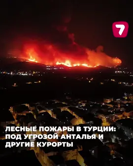 🔥 Лесные пожары в Турции дошли до туристических зон С 25 июля в Турции не утихают природные пожары. Огонь добрался до курортной провинции Анталья — под угрозой любимые туристами места. Утром 27 июля министр сельского и лесного хозяйства Турции Ибрагим Юмаклы выступил на пресс-конференции, где сказал, что большинство пожаров взято под контроль, некоторые продолжаются. По его данным, за последние сутки по всей стране ликвидированы 84 природных пожара, из них 36 - лесных. Новые пожары вспыхнули в приморской провинции Бурса к югу от Стамбула, а также в нескольких регионах, удаленных от моря. 🌡️ Жару до +50 и сильный ветер власти называют главными причинами масштабных пожаров. #Турция #Пожар #Бурса #Анталья 