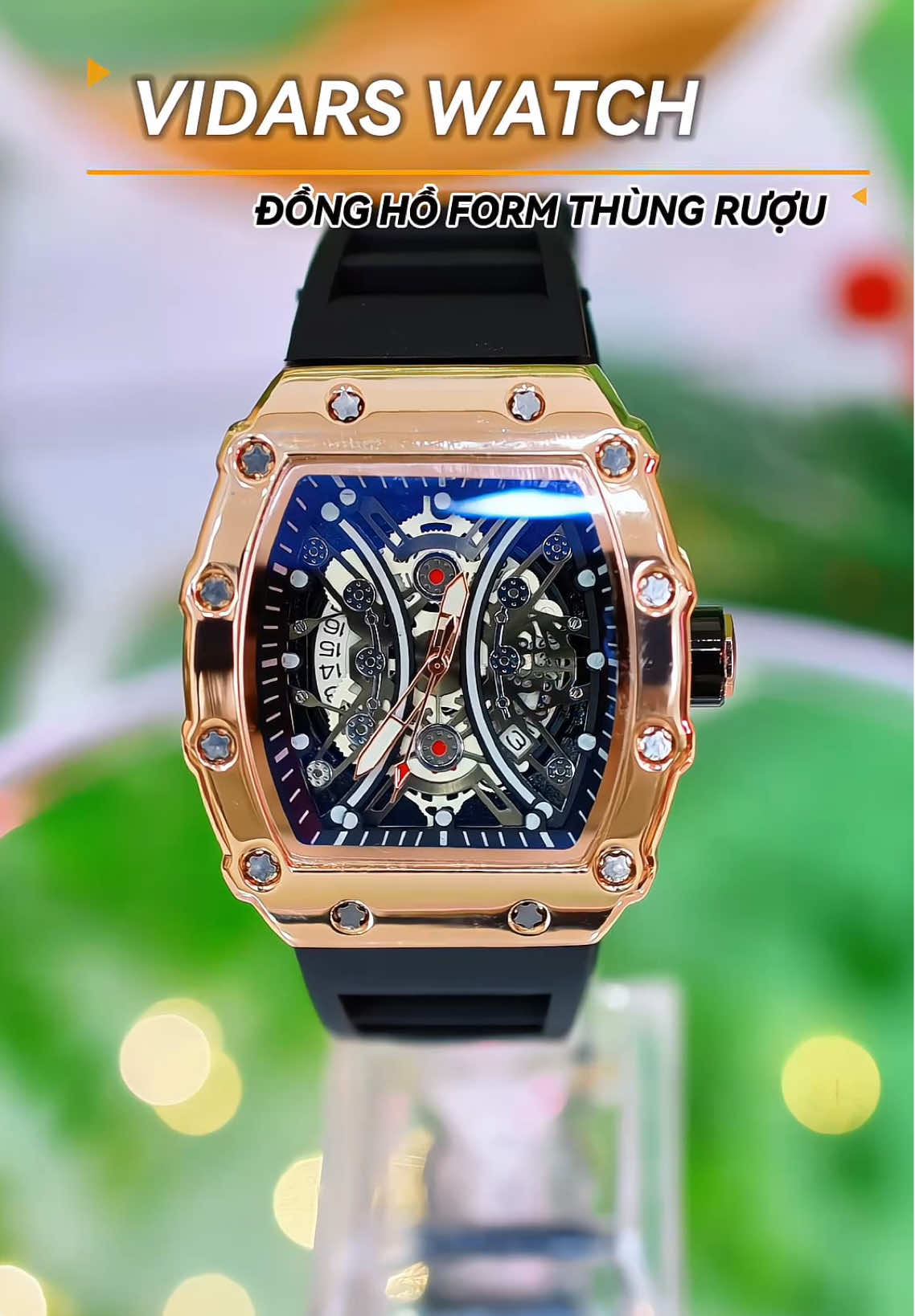 Đồng hồ thời trang nam vidars form thùng rượu #dongho #donghonam #donghothoitrang 