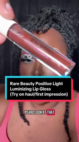 A RARE lip swatch (get it)  These are super pretty and comfortable! @Rare Beauty #makeup #tryonhaul #makeupreview #beauty #firstimpression