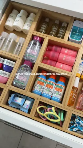 do a restock & refill of my daughter bathroom with me 🍓  #asmr #restockasmr 