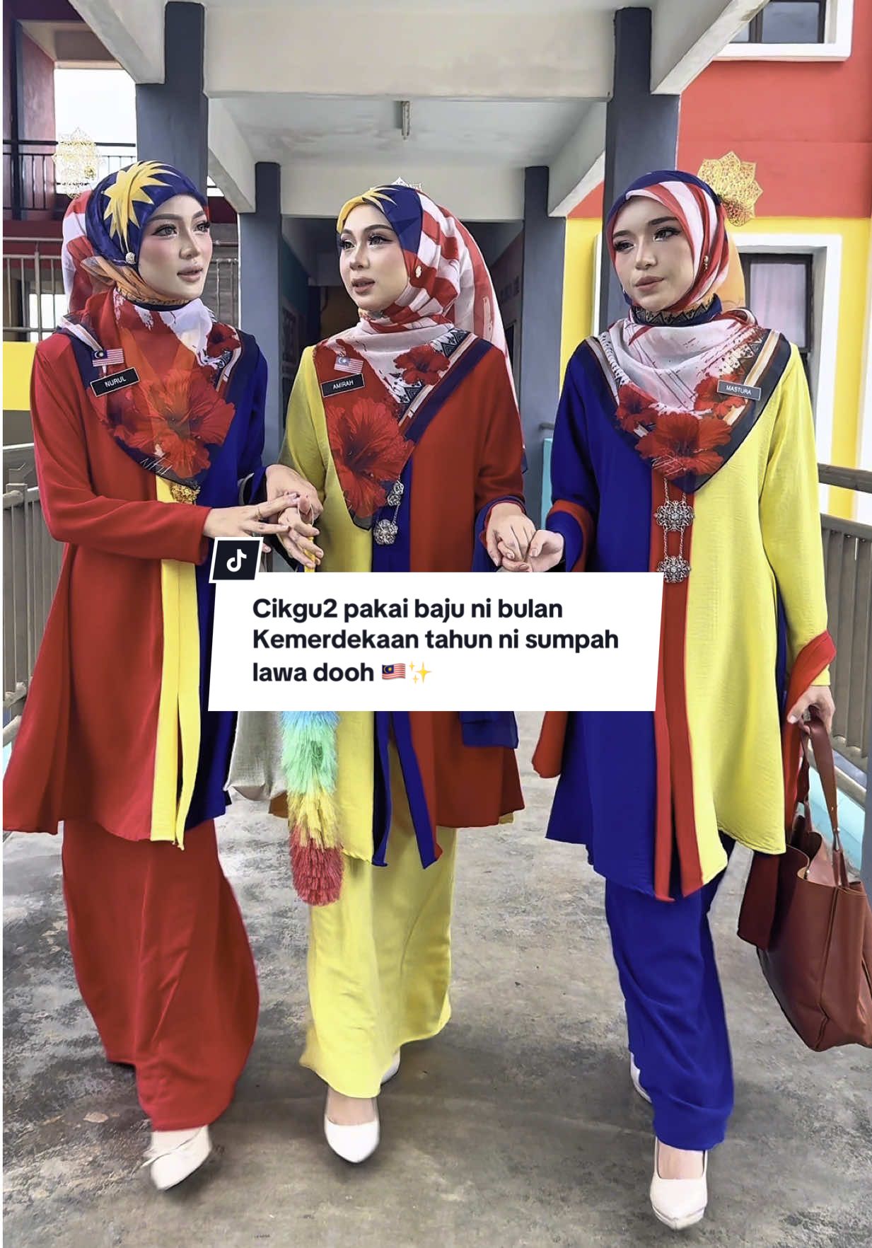 Cikgu pakai baju merdeka ni sedondon mesti nmpak meriah jaa sambut merdeka tahun ni 🇲🇾✨ Nak meriah sambut merdeka tahun ni tengok beg kuning sekarang ‼️ #nfhboutiquegallery #bajuwanita #bajucantik #kurung #bajumerdeka #merdeka #merdeka2025 #tiktokshop 
