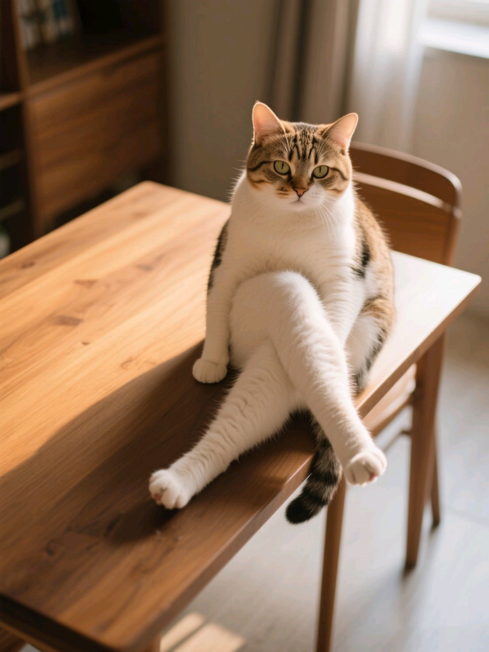 This cat thinks he's people 😹
 #cats #funny #americancat #nyccat 