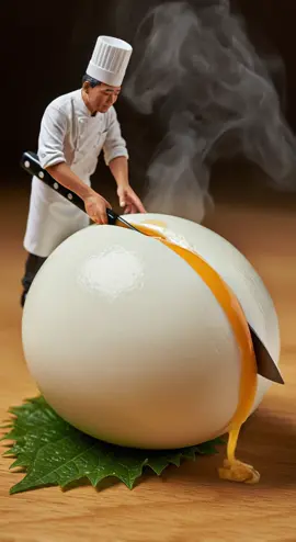ミニチュア料理人×ゆで卵🥚 Miniature Chef × Boiled Egg 毎日投稿⭐️ #ai #ミニチュア 