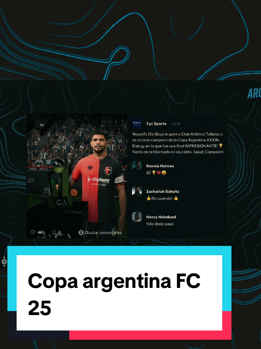 Copa argentina ya esta aquí!  vive la liga argentina al máximo, con sus dos divisiones completamente licenciadas , más de 300 caras escaneadas para la liga , tatuajes , gráficos y mucho más! #fc25 #argentina #marianocloss #sudamerica #argenmod #chile #clasificatorias 