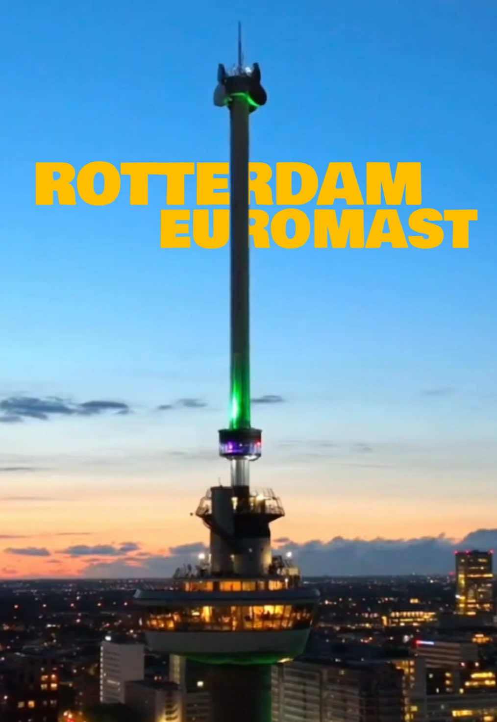 🌃 Rotterdam by night - captured from above.