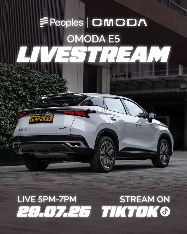 Join us Tuesday 29th July, 5–7pm for a closer look at the features, design and clever tech that make it such a standout. #OMODAE5 #OMODAUK #EVLive #TikTokLiveCars #FutureDrive #ElectricCarContent #EVLifestyle