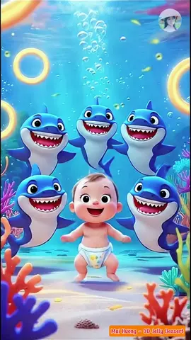 Baby shark doo doo #songforkids #babyshark #cute #maihuongjelly #maihuong3djelly 