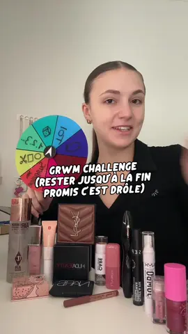 GRWM challenge (vraiment très drôle🤡) Je me suis donnée au montage !! 🤣 Je veux vos avis dans les commentaires 💬🩷 #grwm #challenge #concept #roue #gage #hasard #getreadywithme #makeup #humour  