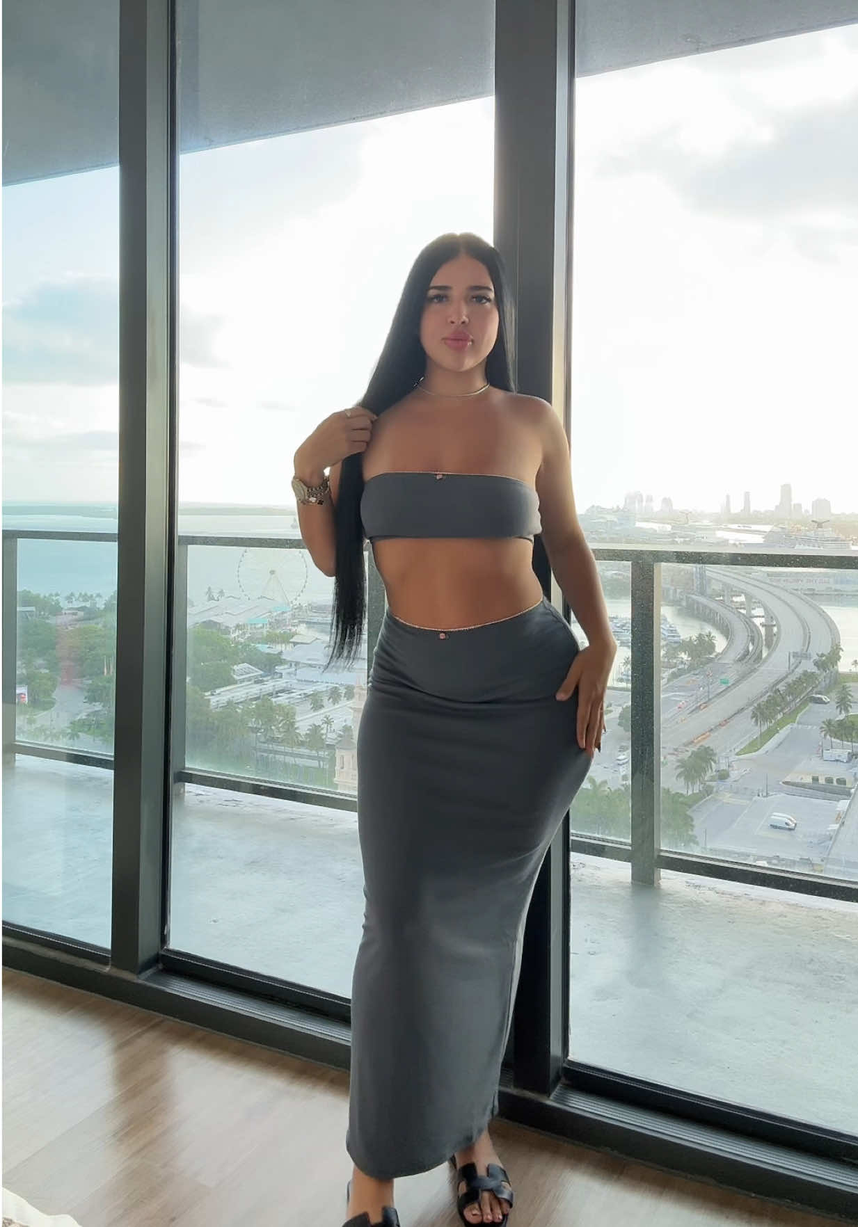 @Fashion Nova #fyp #fashionnova  -Love Me Skirt Set - Grey 