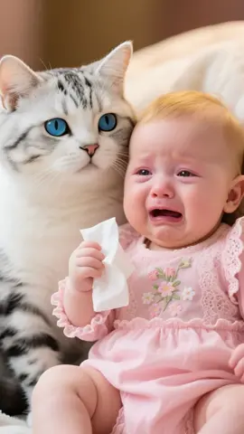 Crying is your first superpower#cutebaby  #PetsOfTikTok  #petlover  #cutekitten  #babycrying  #ai 