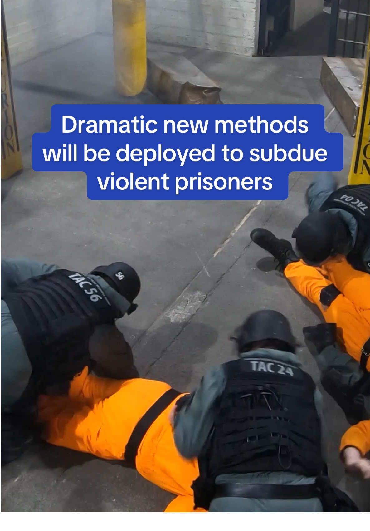 Specially trained elite officers took part in a final training session - before being deployed at prisons across England and Wales.  Tasers and flash bangs will be used to subdue violent prisoners - as part of a push to reduce attacks on staff and improve safety in prisons. Last year there were more than 10,000 attacks on prison staff.  #prison #prisontiktok #police #prisonofficer #news #taser 