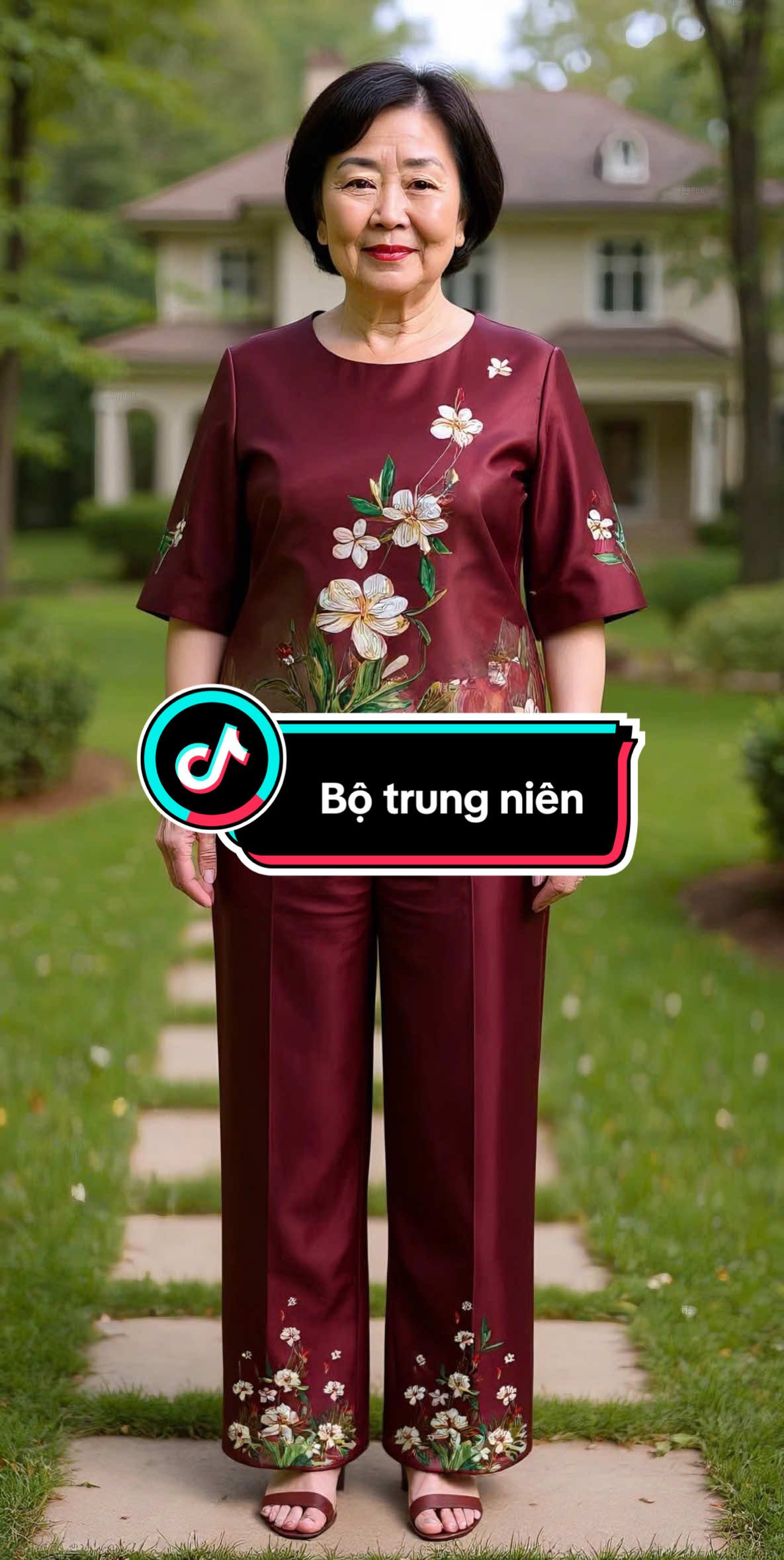 Bộ lụa hoa in tặng mẹ, tặng bà #boluatrungnien #bodotrungnien #botrungnien #hoale4mua #quatangme 