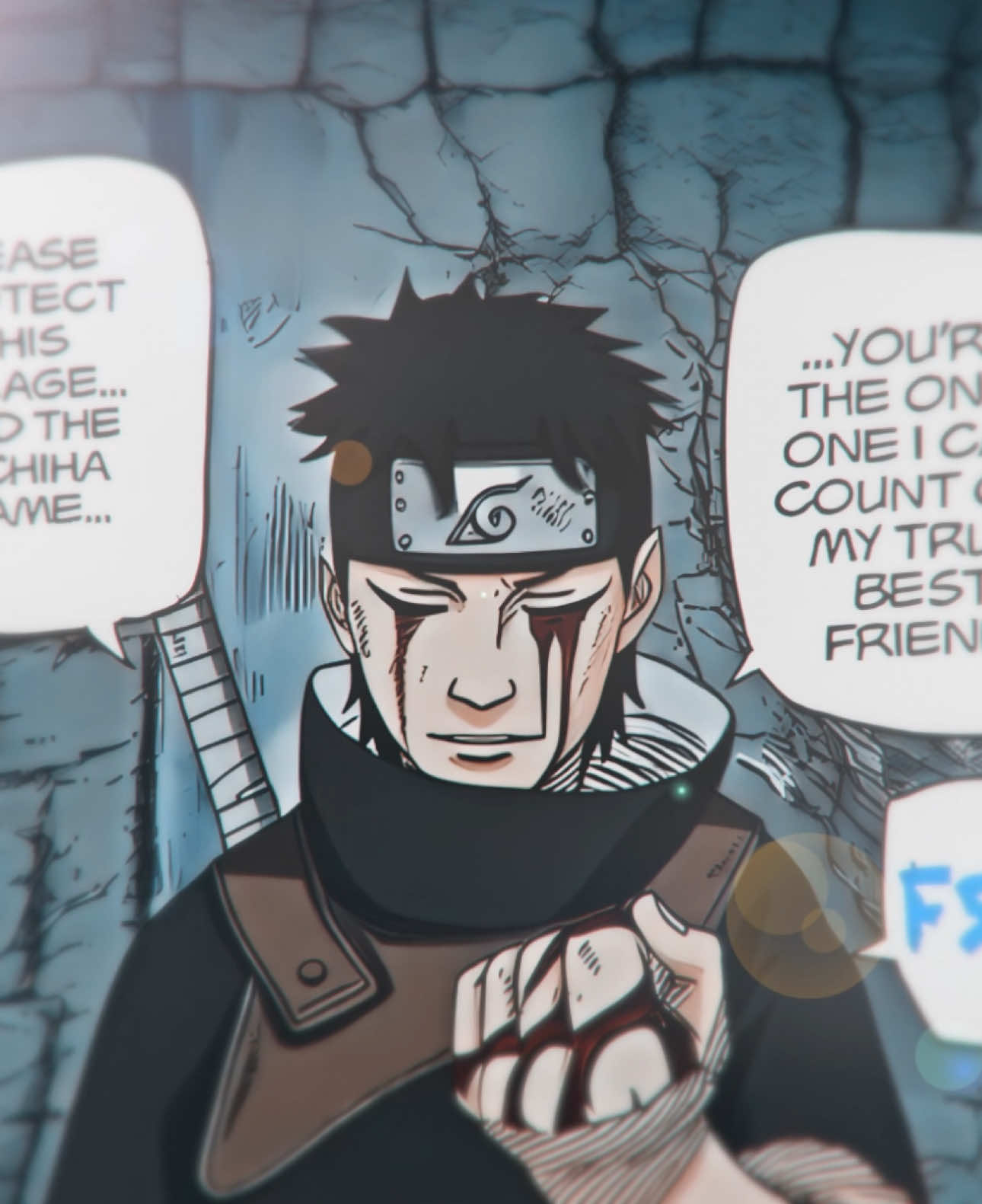 shisui 💔 | filler | #fyp #naruto #narutoshippuden #itachi his death was so sad 💔 | by the way: i colored and added background and made new text boxes for the manga panel; however i only animated 8 of the frames, my friend did the other 12 🙂