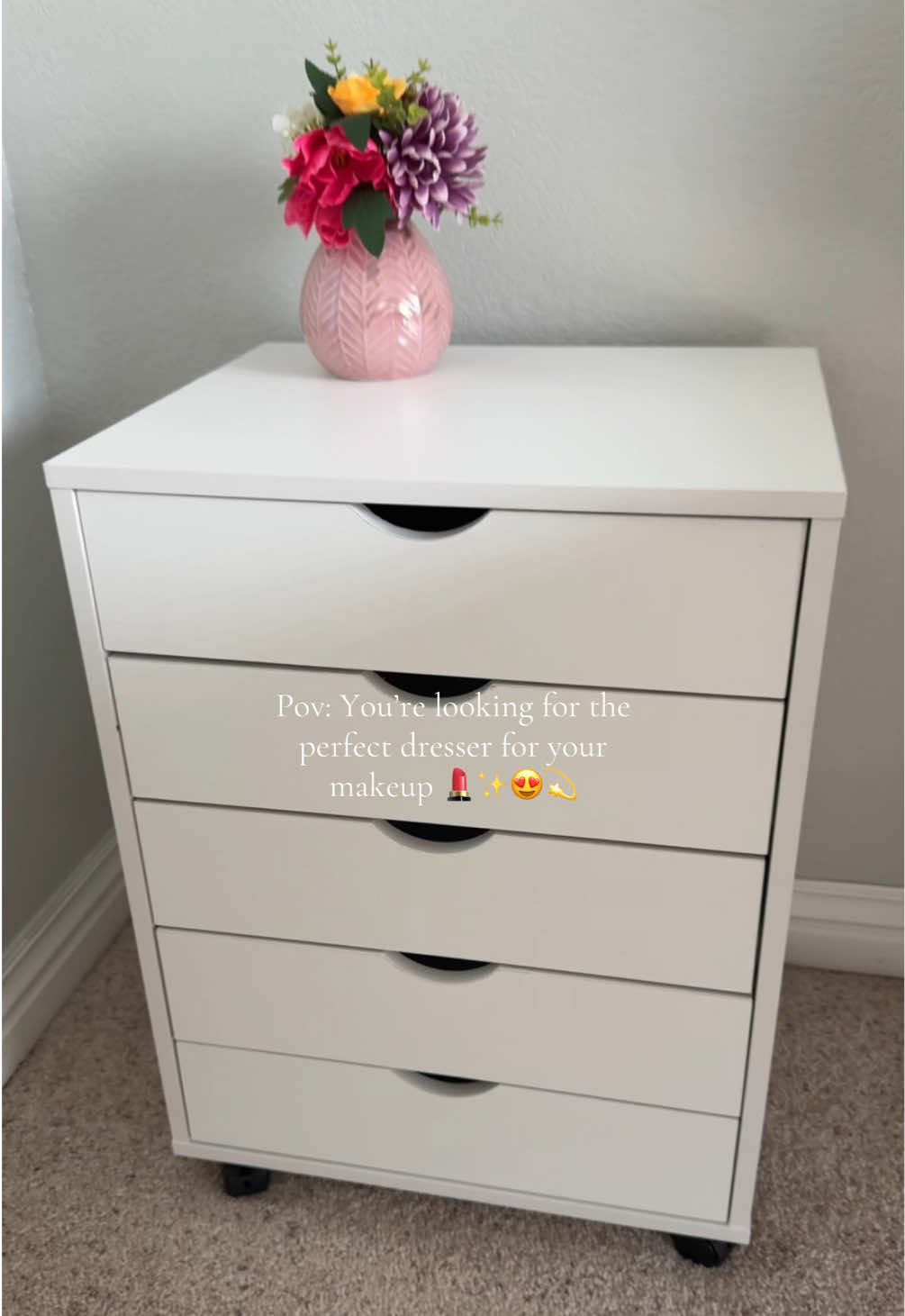 This is perfect 😍  Dresser storage organizer used for anything your heart desires ✨ #dresser #organize #makeuporganizer #officeorganizer #storage 