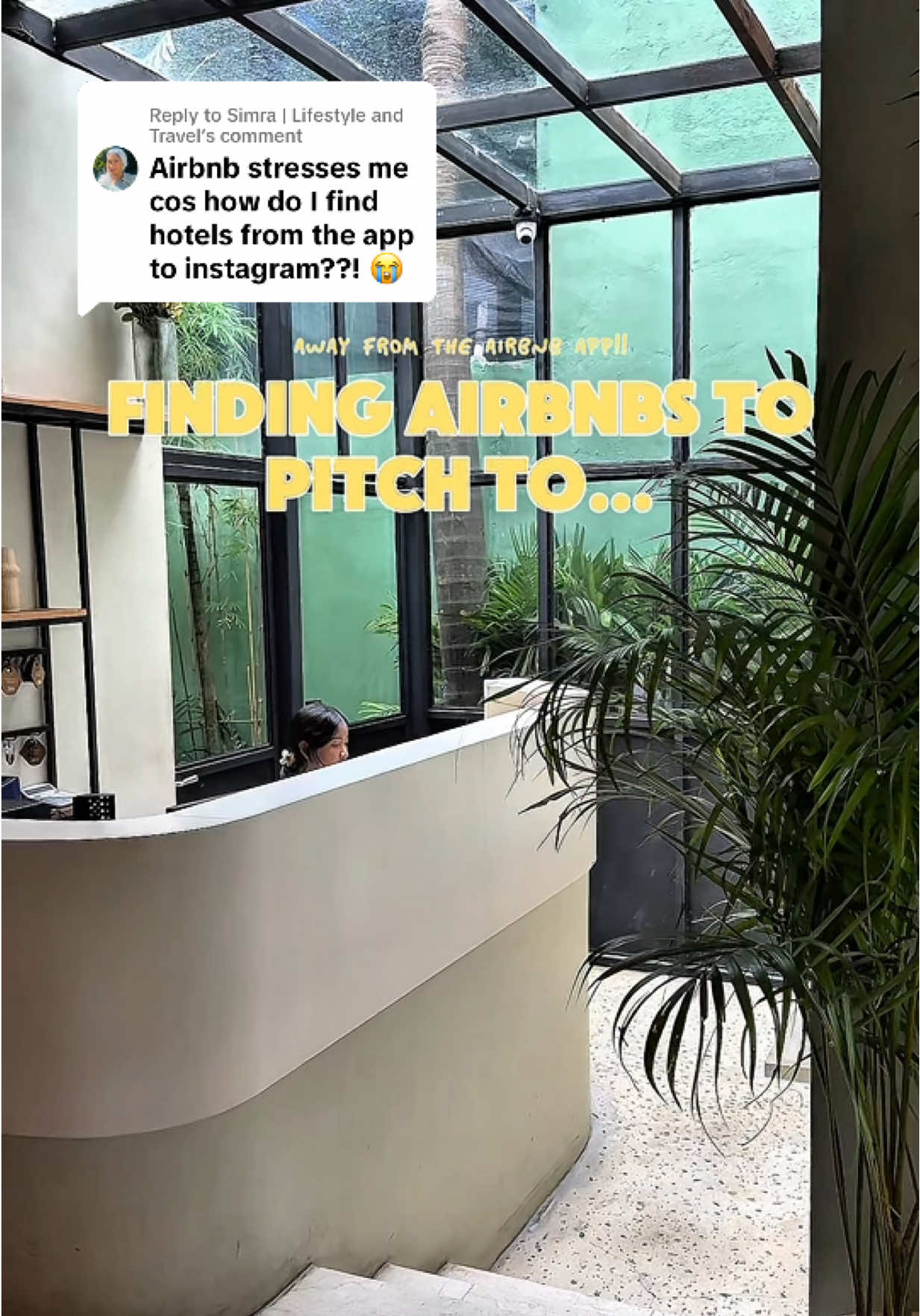 Replying to @Simra | Lifestyle and Travel NEVER outreach on the Airbnb app, do this instead🤞🏼🩷  Day 28/30 Passport to Paid Travel: follow along for more tips and tricks & how to get into TRAVEL UGC🌴🩵🤞🏼 #travelugc #airbnbcontentcreator #airbnbcreatorclub #airbnbcontent #hotelcontentcreator #hotelugc #ugchotelcontent 
