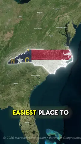 Do you know? #usa#americans#unitedstates#geography#doyouknow#learnontiktoktogether#viralvideo#fyp#states#northcarolina#easiest#places#getlaid