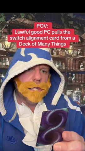 #greenscreen POV: Lawful good PC pulls the switch alignment card from a Deck of Many Things; of How I Learned to Stop Worrying 😇 -> 😈  @Critical Role @Dimension 20 @Drunk Nerds & Dragons @Cardboard Arm Man #dnd5e #criticalrole #dimension20 #tabletoprpg #dubs #pov #funnydubbing 