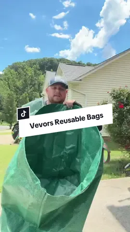 Reusable 72 Gallon Bags #yardwaste #yardwork #leafs #reusablebag #fall #deadleaves #leaves #vevor #vevortools #tools 