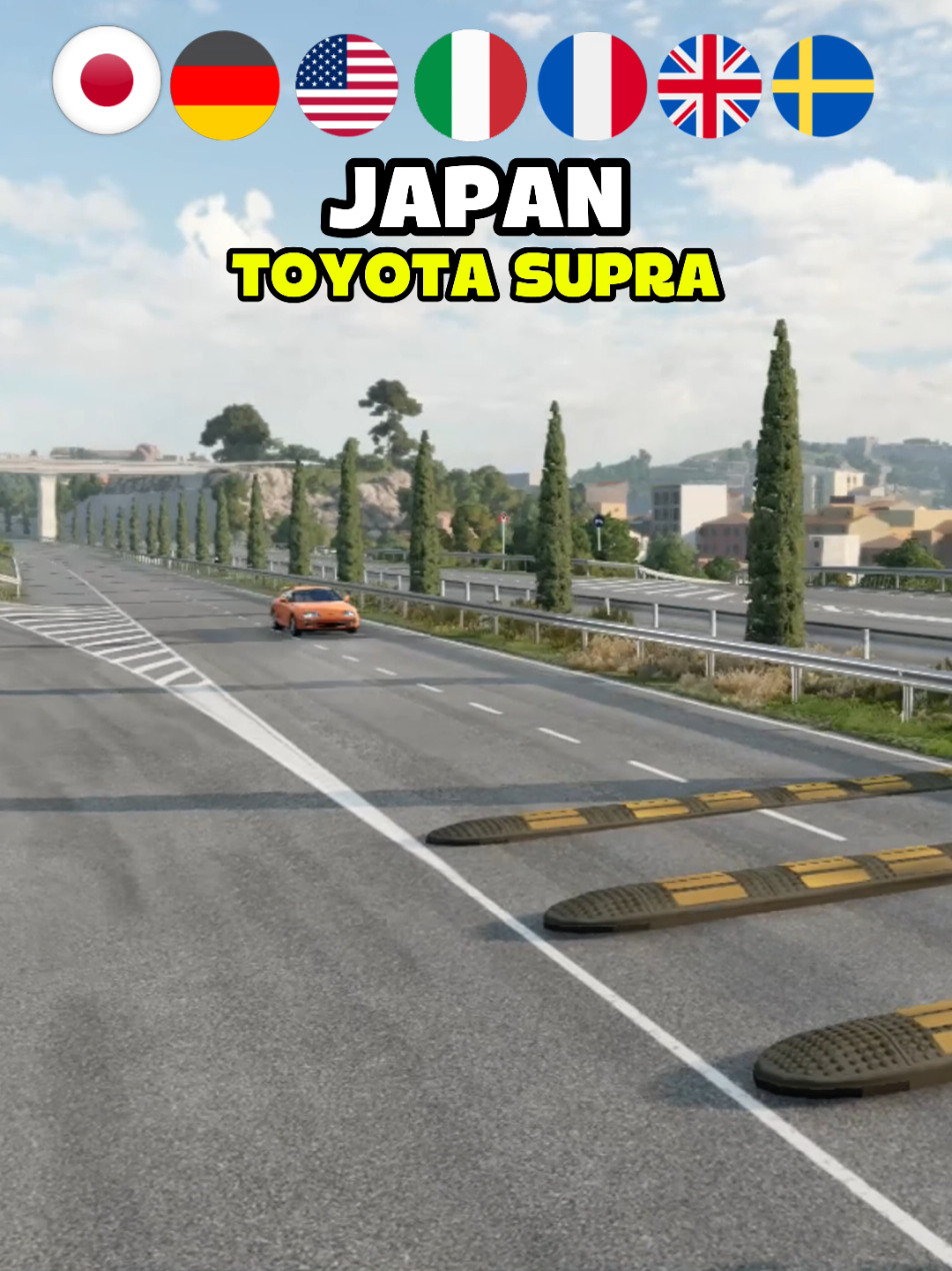 Cars vs 100 SpeedBumps 😂 #beamngdrive #beamng #game #fyp #cars 