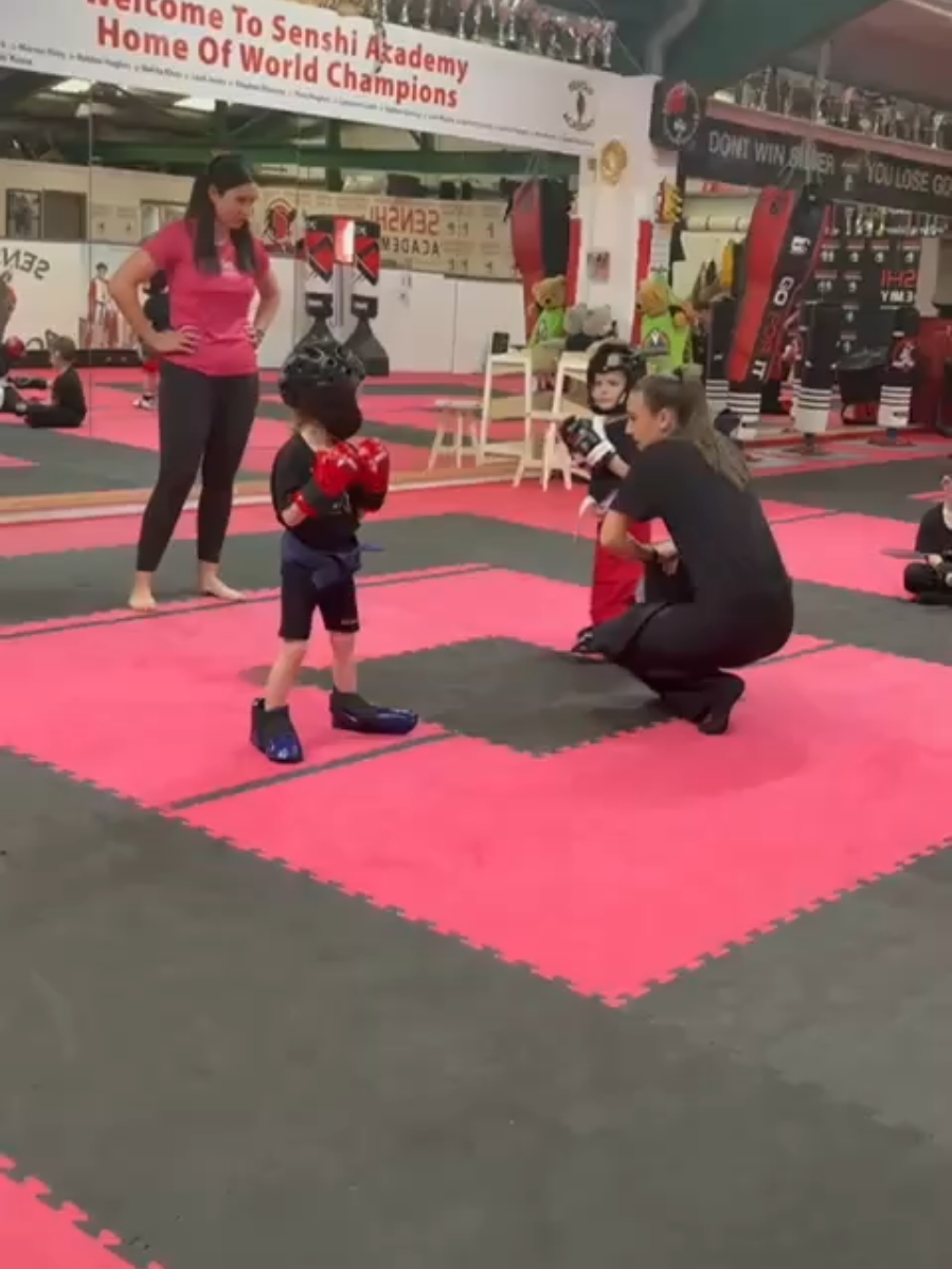 sonny just turned 4 at kick boxing #kickboxing #kidstiktok #sports #proudmom #proudmum 
