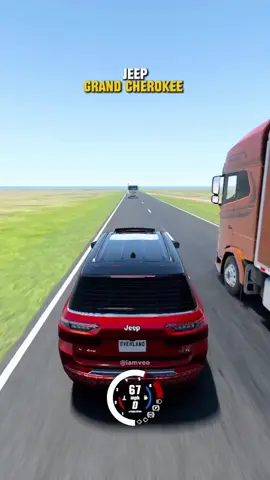 Which Car Overtake The Truck Safely? #beamngdrive #car #jeepgrandcherokee #chevrolettahoelt #gmcterrainsle #fyp #foryou  @VEO🏅 