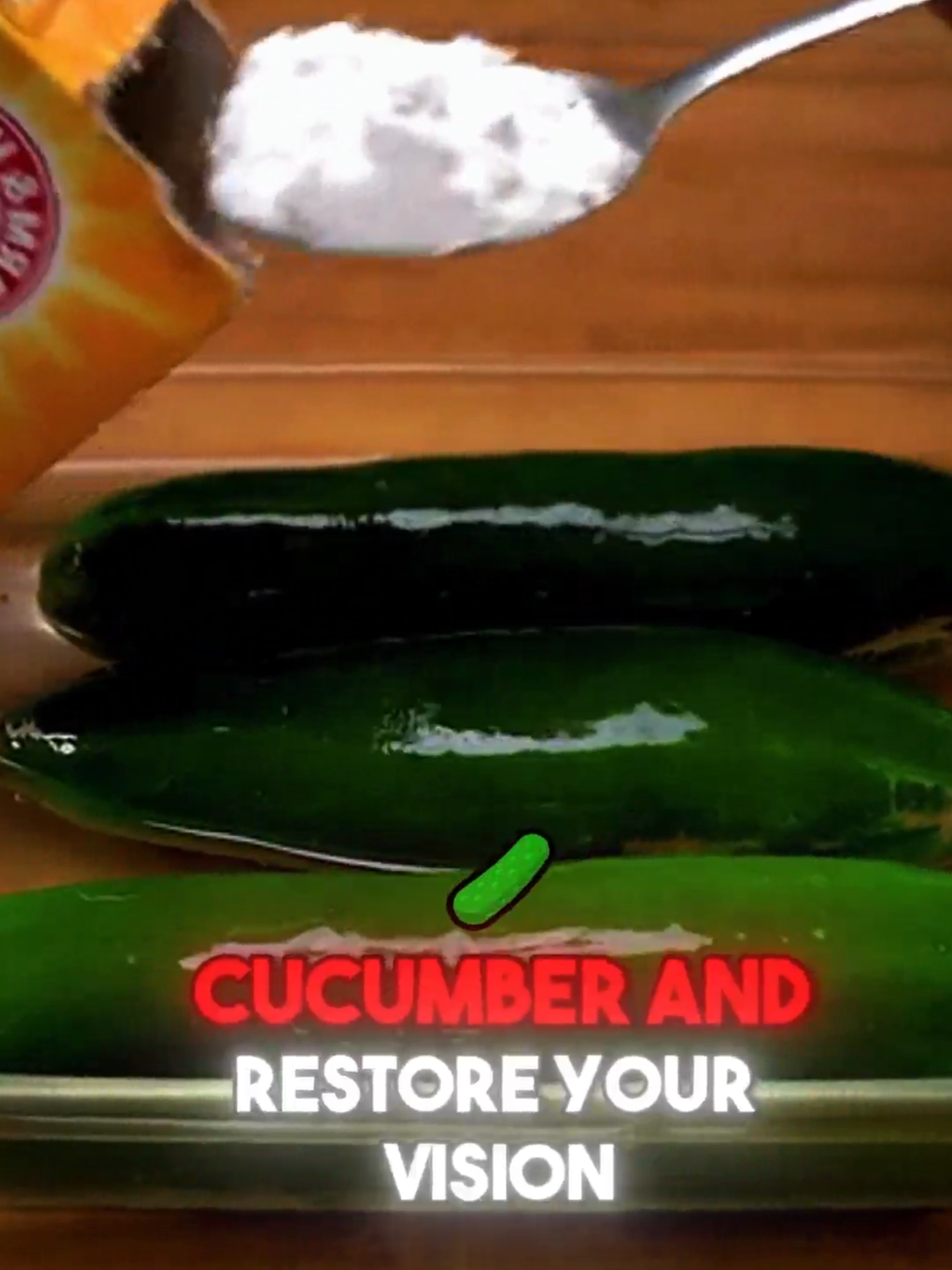 Mix baking soda with cucumber and restore your vision in 7 days ! #remedy #remedies #recipes #Recipe #naturalremedy #cucumber