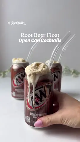 Turning a classic treat into a boozy open can beverage. 🍺🍨 Link for the soft edge can opener is in our bio.  @cocktails may earn commission through links in our socials.  #opencan #cocktail #rootbeer #float #rootbeerfloat #boozy