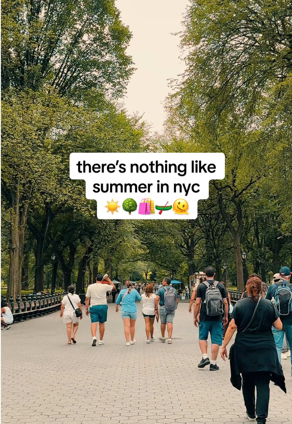 emphasis on 🫠  I’ve always had a love/hate relationship with nyc summers. The city comes alive with free events, outdoor concerts, al fresco dining, gorgeous greenery…but if the humidity and the subway stations have one hater - it’s me 😅 #nyctok #nyclife #centralpark 