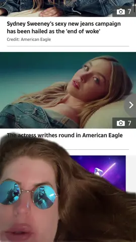 #greenscreen conservatives buying American eagle stock is wild considering the majority who buy clothes from them aren’t gonna like this ad 🤦🏼‍♀️ 