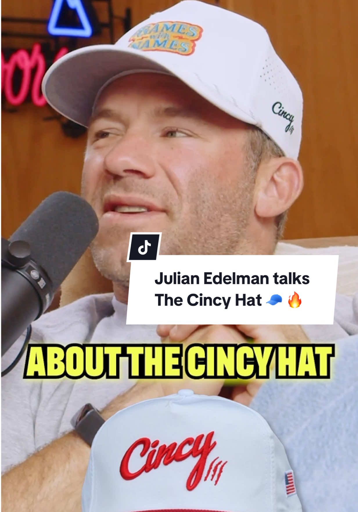 @Julian Edelman talking with Teddy about the origins of The Cincy Hat on @Games With Names‼️🙌 #fyp #fypcincinnati #bengals #julianedelman #patriots #tombrady 