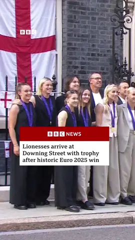 The Lionesses were hosted by Deputy Prime Minister Angela Rayner at a special reception. #Lionesses #TheLionesses #DowningStreet #Football #Euros #News #Sport #BBCNews