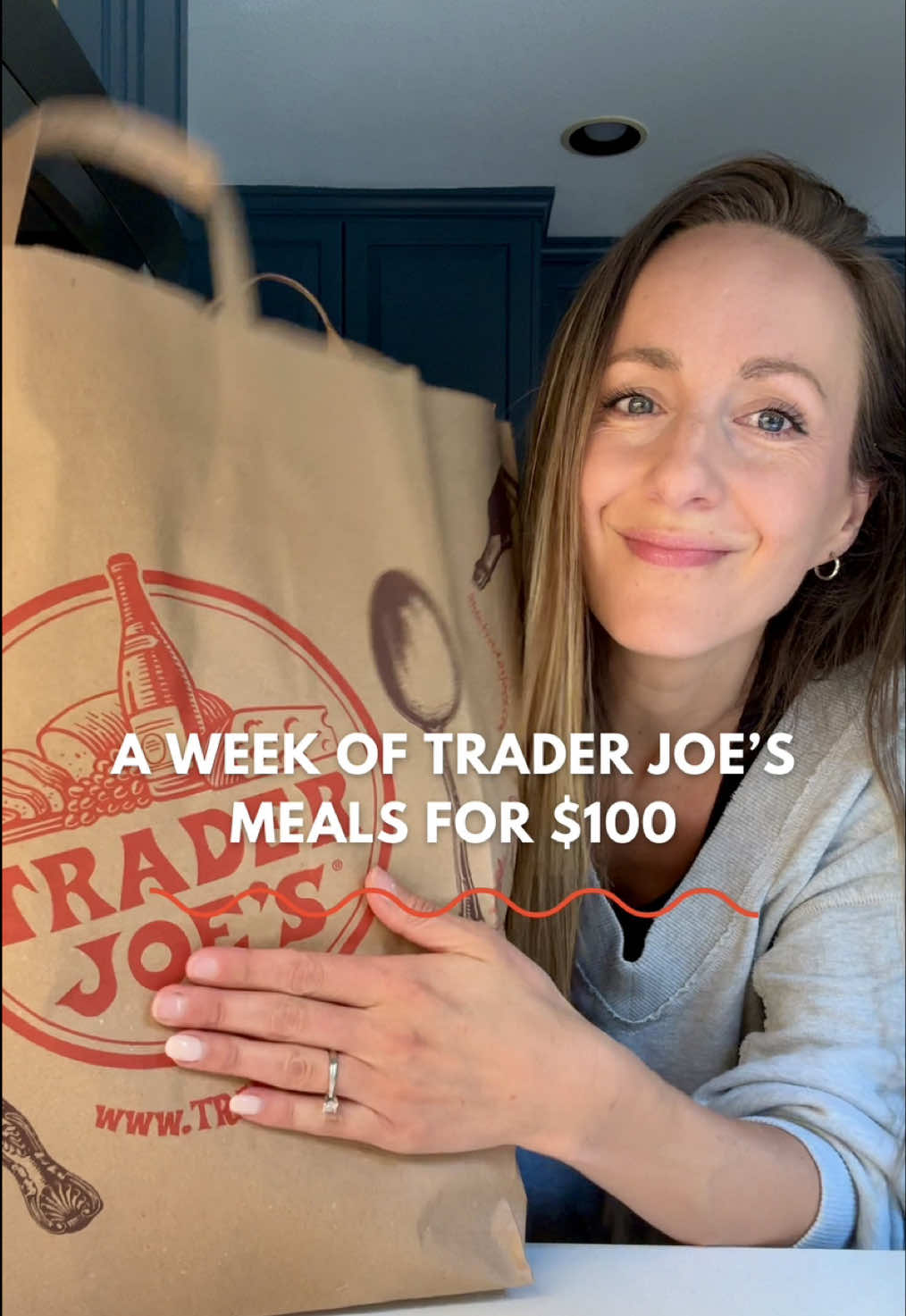 Head to the link in my profile to get a handy printable of a week of Trader Joe’s meals!  #traderjoes #traderjoeshaul #traderjoesmeals #budgetcooking 