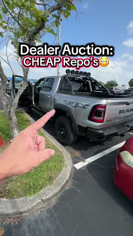 How cheap can you buy a Hellcat (TRX) Ram Truck for at a Dealer only Auction?!😳 #DealerAuction #WholesaleCars #flippingcars #cartips #businessowner 