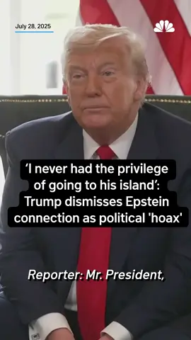 President Donald Trump dismissed calls to release the Epstein files as a “hoax,” saying that his relationship with sex trafficker Jeffrey Epstein was “old history” that had dissolved over a disagreement over hired help.