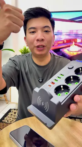 Stop Kontak 3 Lubang 2500W Soket Listrik Premium USB, Type C dan Wireless charger jadi 1 #stopkontak #colokanlistrik 