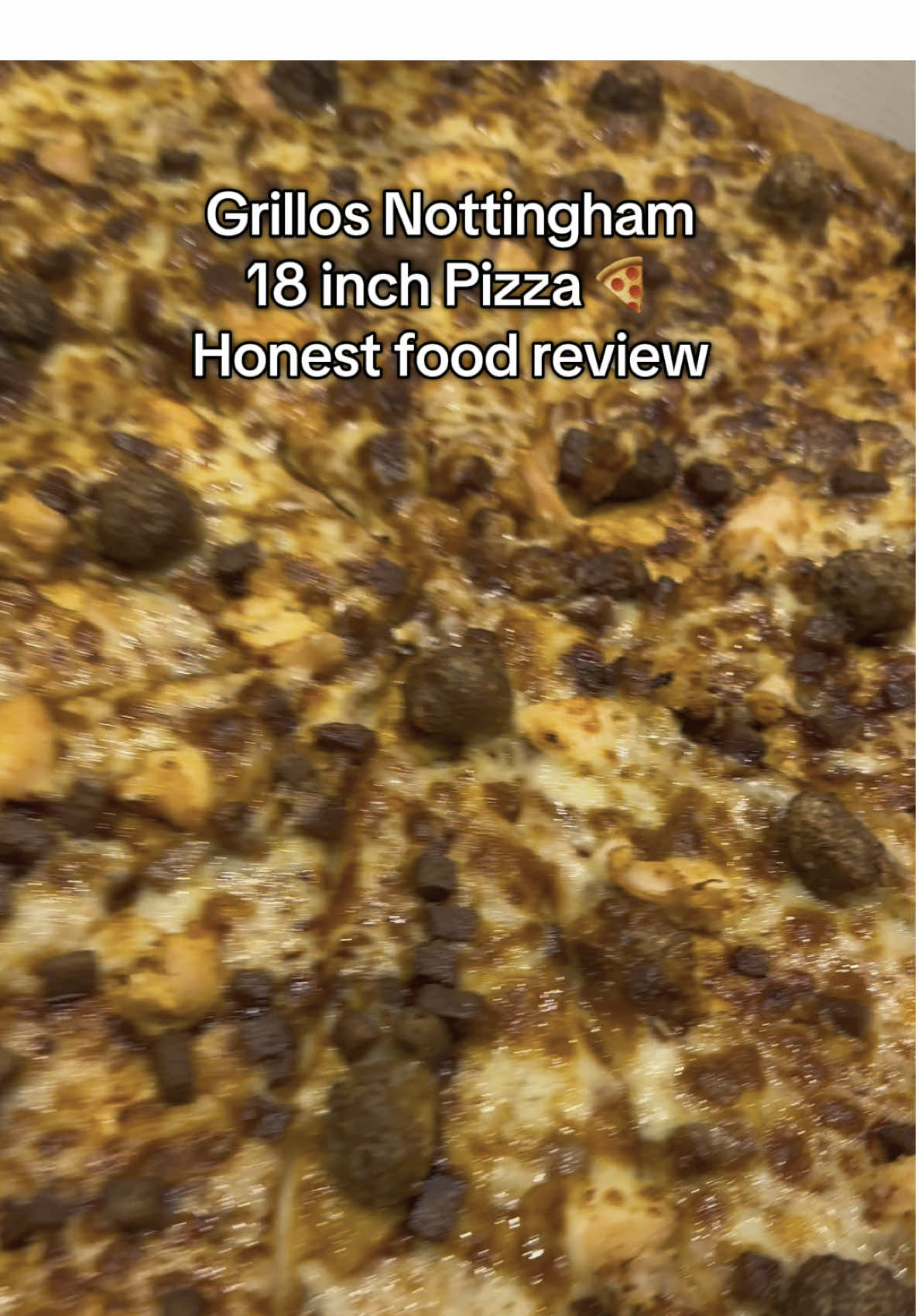 Grillos Nottingham  18 inch Pizza 🍕  Honest food review  #grillos #food #foodreview #nottingham #pizza #fyp #achgoldestates 