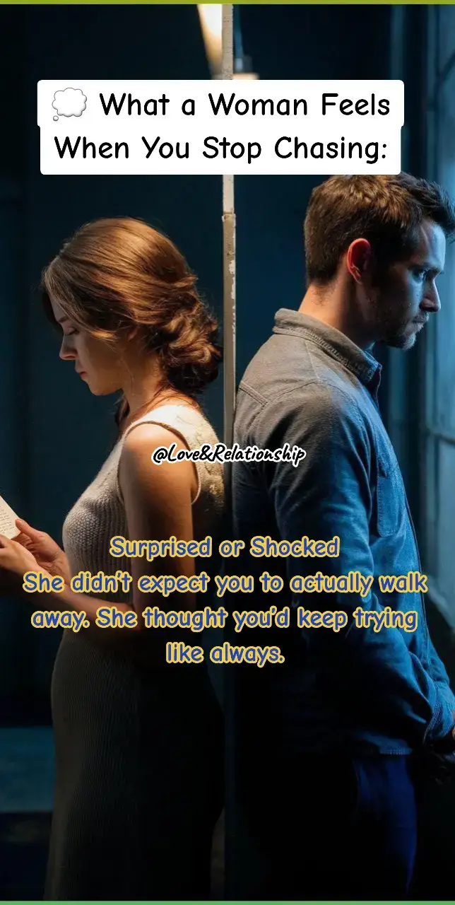 When a man finally stops chasing, something changes in her. At first, she may feel relief, pride, or even power. But over time, the silence becomes louder than his words ever were. She begins to wonder: Was he serious? Did I push him away? The absence of his effort forces her to face the truth — not just about him, but about herself. A woman may not feel your value when you’re chasing, but she often realizes your worth when you stop. #RealLoveTakesTime #foryoupage #onesidedlove #LoveTiming #marriage #character #viral #fyp #goodwoman #PurposefulWaiting 