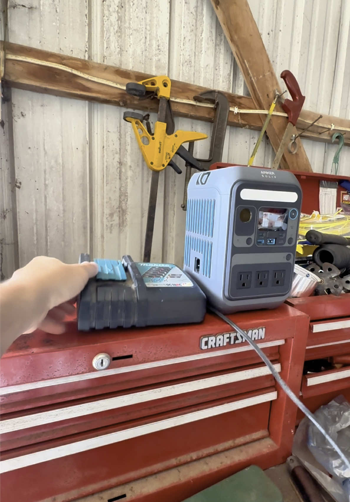 Your tools are ready to work anywhere — now your power should be too. Adding portable power to the setup means no more hunting for outlets, tripping over cords, or cutting jobs short. #ankersolix #StayCharged #ToolSetup #PortablePower #JobsiteReady #OffGridWork #ModernBuilder #PowerAnywhere