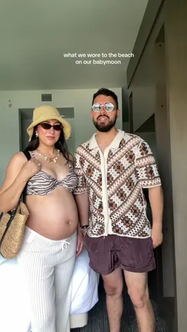 Beach ootd on our babymoon 👶🏻🌙 (sorry for the background noise so annoying!!) #babymoon #vacation #vacationoutfits #florida #beachoutfit #pregnant 