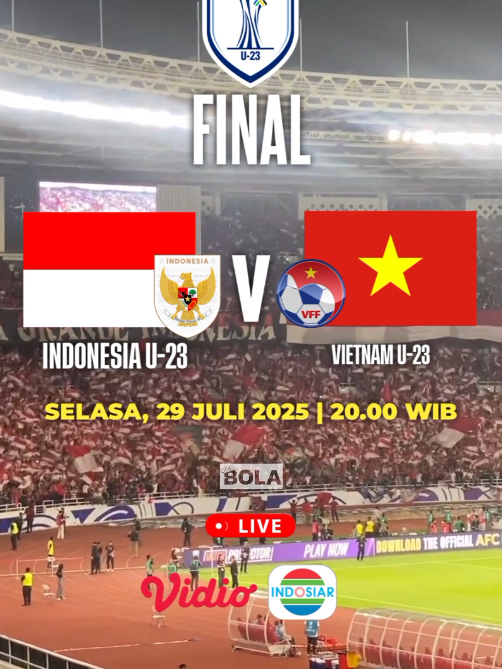 TIMNAS DAY 🇮🇩 FINAL AFF Timnas U23 Vs Vietnam U23 #timnas #timnasday #timnasindonesia  #pialaaffu23 #indonesia #vs #vietnam #garudamendunia  #foryou #foryoupage #fyp #bolacek 