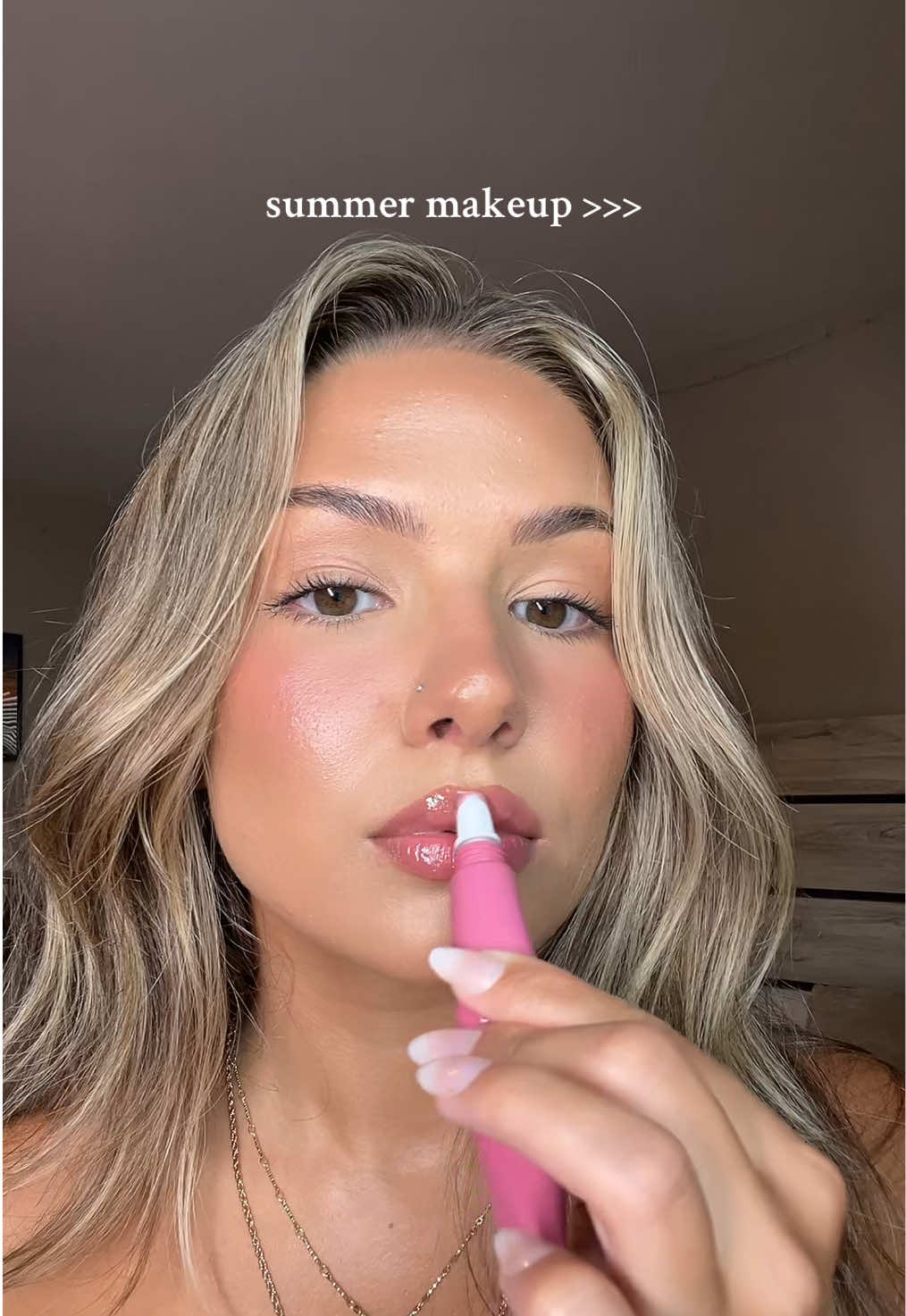 summer glowy makeup ✨  details:  @L’Oréal Paris lumi glotion (medium & deep) @makeupbymario surreal skin concealer (310), soft sculpt bronze (medium) @Benefit Cosmetics hoola wave bronzing balm, dark cherry benetint, pom pom blush, brow microfilling pen (light brown), bad gal bang mascara @Laura Mercier ultra blur loose powder @NYX Professional Makeup lip pencil (nude truffle) @Clarins USA lip perfector (07) #summermakeup #summerglowmakeup #summermakeuptutorial  #myeverydaymakeup #glowymakeup #loreal #makeupbymario #benefitcosmetics #benefitbrows #benefitclubpink #lauramercier #nyxcosmetics #nyxlipliner #clarins 