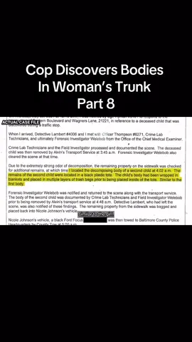 Part 8 |  Cop Discovers Bodies  In Woman’s Trunk #fyp #cops #viral #bodycamcops 