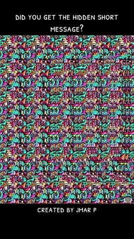 A short switching stereogram. #stereogram #magiceye #patternart #hiddenmessage 
