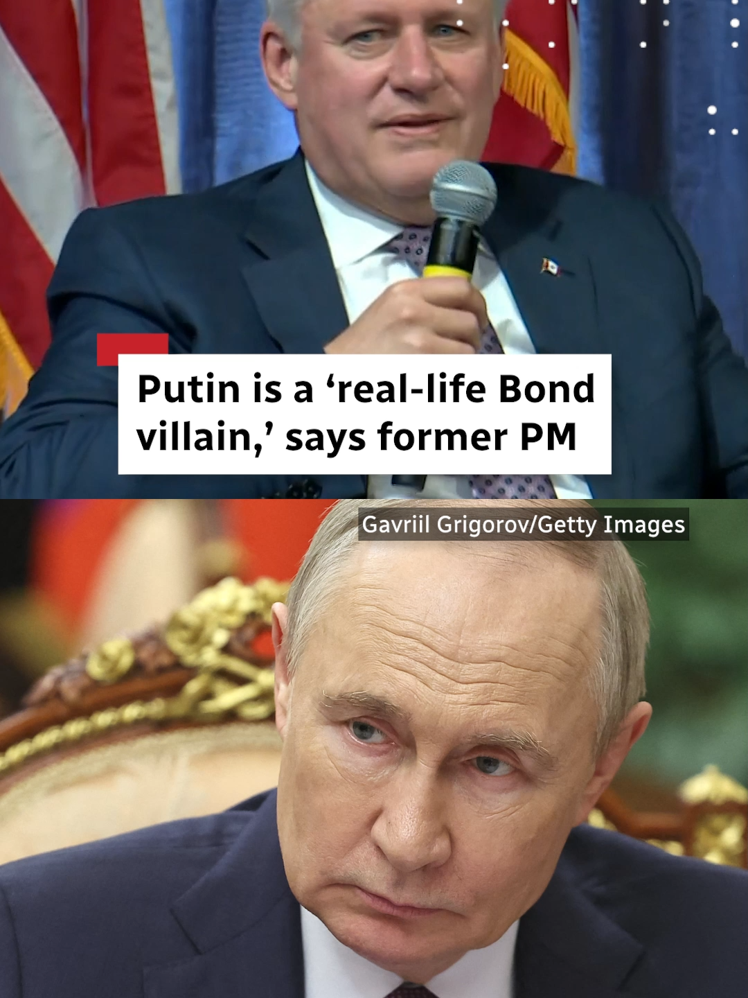 Stephen Harper was asked Monday at a keynote session in Saskatoon which global leader left the strongest impression on him. The former prime minister called Russian President Vladimir Putin smart, hard-working and a psychological expert, but said it was a ‘tragedy that somebody with his ability just wasn't imbued with any sense of ideals or higher purpose.’ #Putin #Harper #CdnPoli #Canada #Russia #Moment #CBCNews